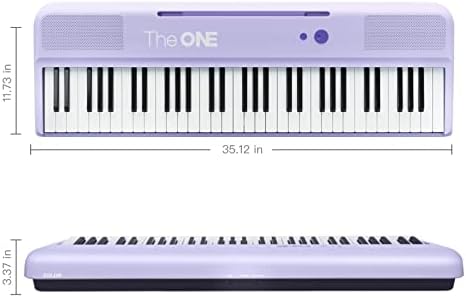 Цветна клавиатура за пиано ONE Smart Keyboard с 61 подсветка на клавишите, Електрическо пиано, за начинаещи от 256 тонове, 64 полифониями,