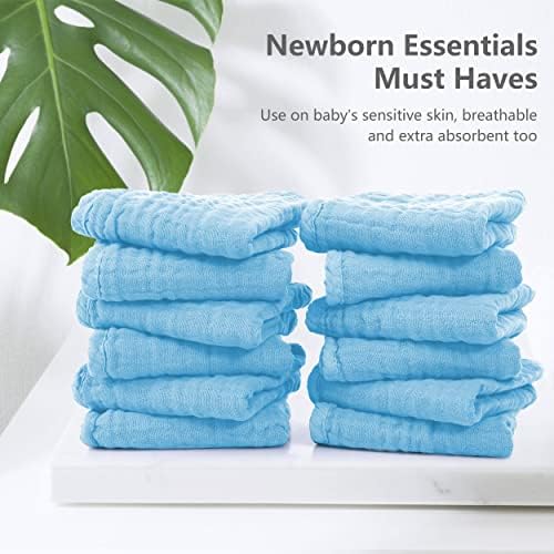 SWEET DOLPHIN 12 Опаковки Муслиновых Салфетки от оригване, Големи Кърпички за миене на ръце от памук за новородени - стоки