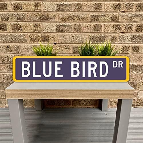 Уличен Знак Blue Bird DR Animal Персонализирани с вашия Текст Декоративен Стенен Уличен Знак Blue Bird Любовник Sign за Бар, Кафене,