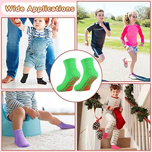 7 Чифта Детски Нескользящих Чорапи Мини Чорапи-на Trampolines до средата на Прасците за Малки Момчета И Момичета
