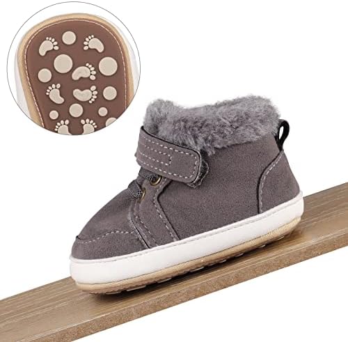 Детски обувки ESTAMICO Зимни Обувки на Плюшени Гумена Подметка С Шнурками