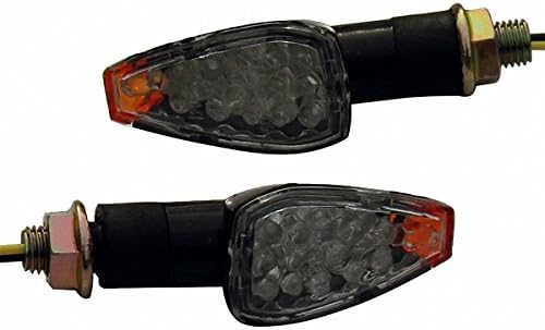 MotorToGo Черен LED Поворотник за Мотоциклет, Странични Маркер Показатели, Светлини, Съвместими за Хонда CB1000