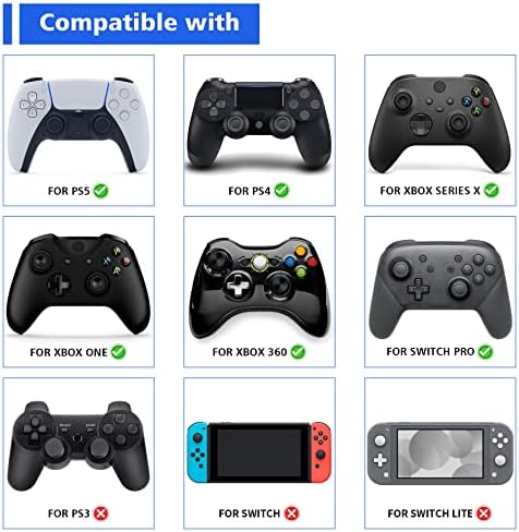 Универсална поставка за игрален контролер PlayVital контролера на Xbox X series/S, Поставка за геймпада за контролер PS5/4, Притежателят на влакчета за дисплея на контролера Switc