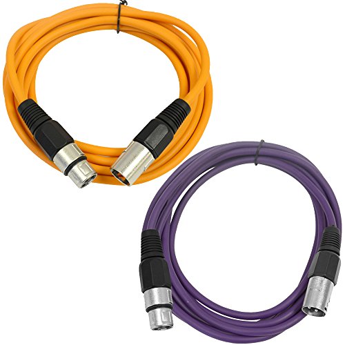 Сеизмичен аудиосигнал - SAXLX-10 -2 комплект свързващи кабели 10' XLR за мъже и XLR за жени - Балансирано 10-крак свързващ кабел