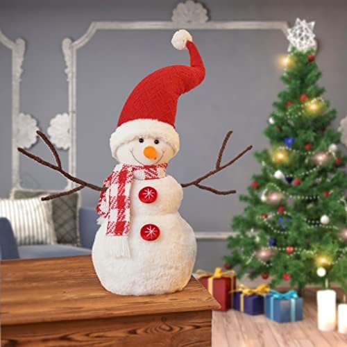 WORLDECO Коледен Подарък Ръчна изработка Сладък Снежен човек Анимирани Плюшен Вязаная Кукла са подбрани Фигурка Коледни Декорации
