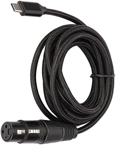 Sanpyl USB C до гнездовому кабел XLR, Балансиран Микрофон на Кабел XLR от мъжа към жената USB Кабел за микрофон, Съвместим с телефони