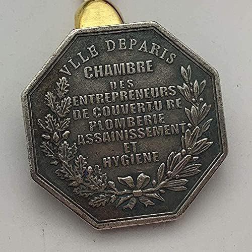 Ada Криптовалюта 1846 Френска Осмоъгълна Плаване с Лодка Във формата на Чужденец Любима Монета Възпоменателна Монета сребърно покритие
