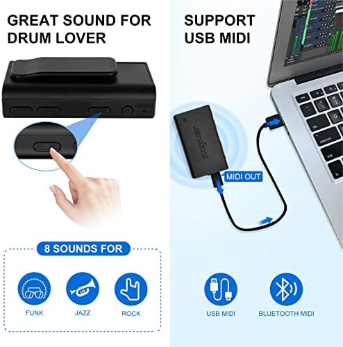 AeroBand Bluetooth Приемник, Bluetooth, AUX Адаптер за Стрийминг на музика, Автомобилни и Домашни стерео слушалки и Тонколони