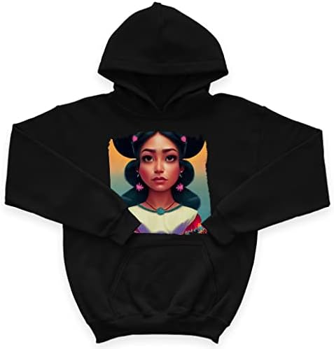 Детска hoody от порести руно Mexican Maiden - Детска hoody с принтом - Мультяшная hoody за деца