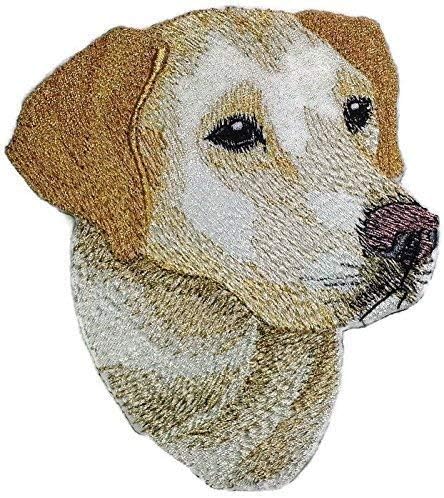 Невероятна Изработени по поръчка бродерия Муцуната на куче Лабрадор Ретривър IronOn/Нашивка за шиене [5 х 4,5] [Произведено в САЩ]