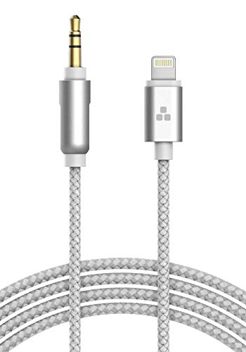(Сертифицирани от Apple ПФИ) Кабел за iPhone, Aux Lightning към конектора 3,5 мм помощен кабел (аудиосвязь iPhone с автоматичен