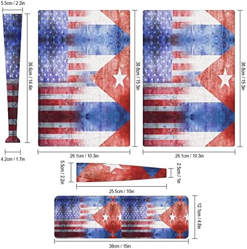 Ретро Флаг на САЩ Куба 3 бр. Стикер върху Цялото Тяло, Стикер на Корицата за PS5 Digital Edition за конзолата PS5 и контролер