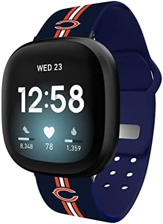 Каишка за часовник Game Time Chicago Bears HD е Съвместим с Fitbit Versa 3 и Sense
