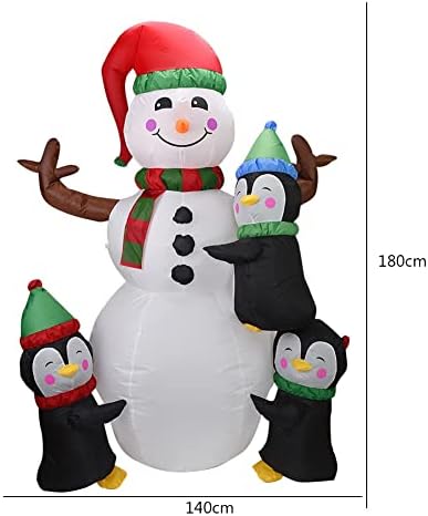 Пет Домейни Надуваеми Коледни украси На Открито Коледен Надуваем Снежен човек на открито на Led Осветление Надуваем Снежен човек