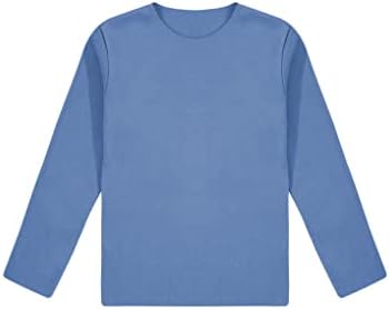 Hansber/ Зима топлинна бельо с Основния слой За момчета и Момичета, Блузи, Однотонная Тениска с дълъг ръкав и кръгло деколте