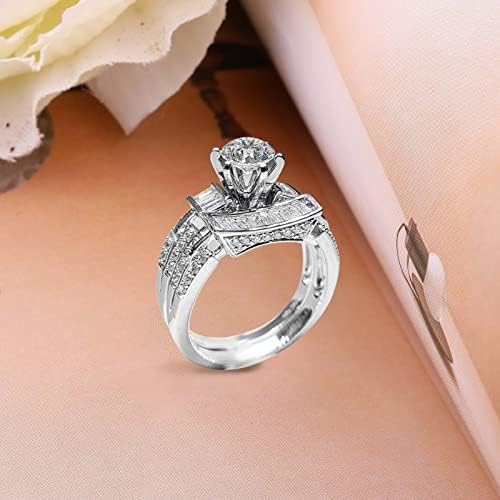 2023 Нов пръстен -kle Stacked Творческа пръстен с диамант, нови дрехи, Дамски Роза, Луксозно диамантен пръстен на Св. Валентин,