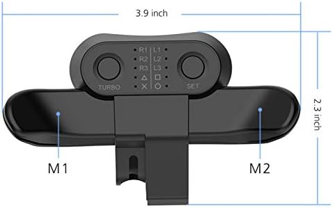 schicj133mm Геймпад Задната част на Бутона Скоба Джойстик Турбо Ключ за PS4 Черен