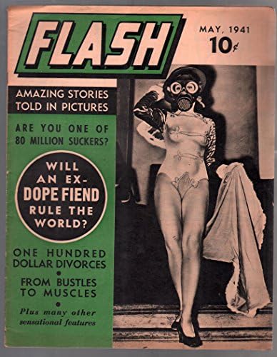 Светкавица # 1 5/1941-чийзкейк-експлоатация-калъф от противогаза за танцьорка-1-во издание-FN / VF