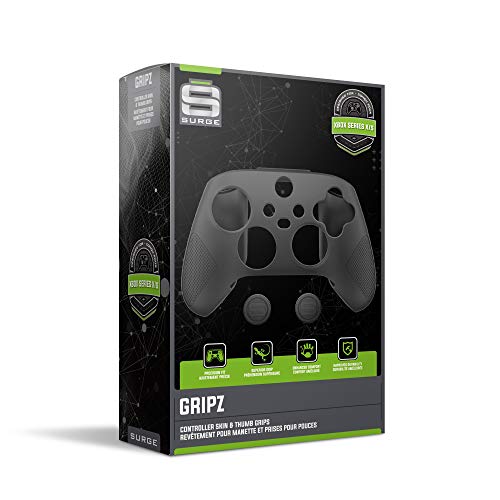 Комплект накладки за контролер Surge Gripz и ръкохватка за палеца за контролера на Xbox X series | S, Повишен Комфорт, отлично сцепление,