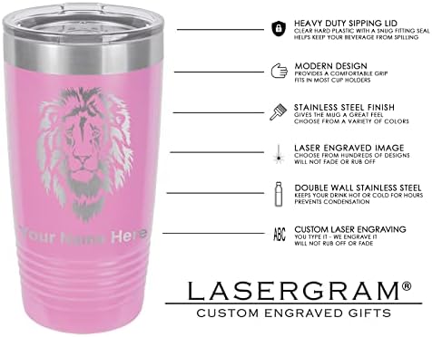 Стъклена Чаша за LaserGram с Вакуумна Изолация за по 20 грама, Китайски Символ на Сила, пълна Персонални Гравиране (Светло виолетово)