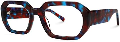 VOOGLAM Модерни Правоъгълни, Квадратни Пластмасови Очила от смола със защита от синия цвят, Електронни Очила За четене с цветен