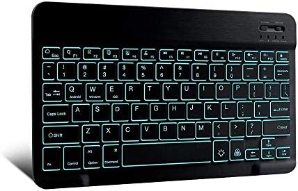 Клавиатурата на BoxWave, съвместима с Oppo Reno 6 Pro - Клавиатура SlimKeys Bluetooth - с подсветка, преносима клавиатура с удобен