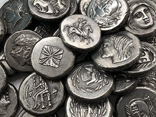 Гръцките Монети, Месинг Със Сребърно Покритие Старинни Занаяти Чуждестранни Възпоменателни Монети На Нередовно Тип 106