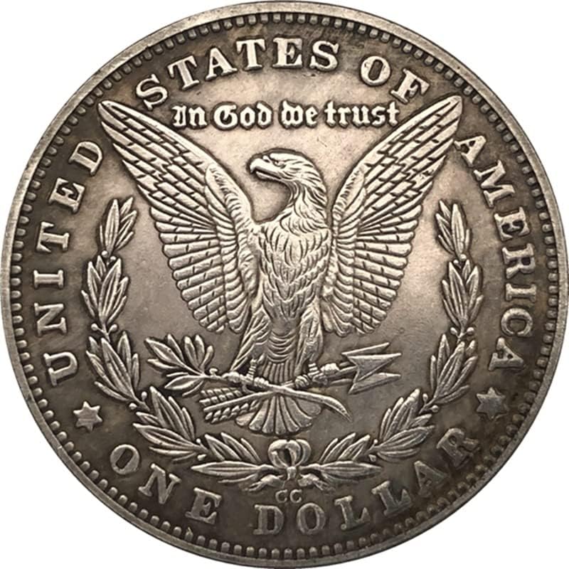 QINGFENG 38 ММ Антични Сребро Доларова Монета Американски Морган Скитник Монета 1878CC Занаят 16