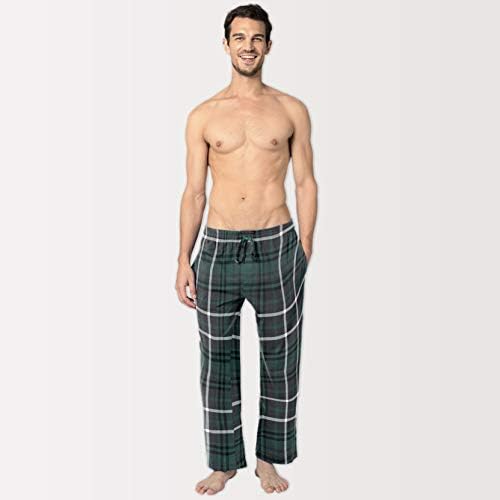 Andrew Scott / Мъжки Пижами от 3 Опаковки Памучна Фланела с Руното четка, Панталони за сън и почивка