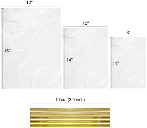 Zcintert Прозрачни Найлонови пакети за предложения, 100 бр - 8 x 11 (2 mils), Пластмасови Подаръчни Опаковки за шоколадови бонбони,
