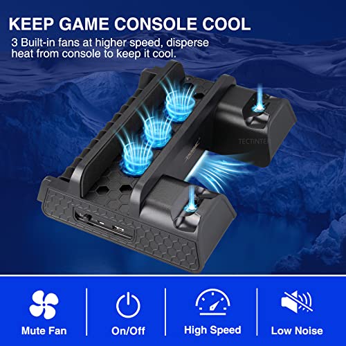 PS4/PS4 Slim/PS4 Pro USB Вентилатора за Охлаждане, Многофункционална Оттичане Охладител Поставка PS4 За конзолата PlayStation 4
