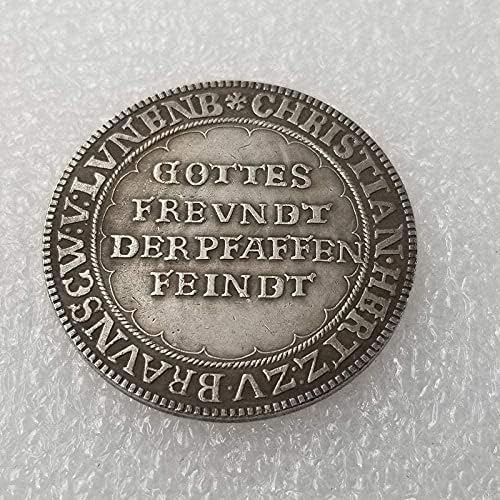 Старинни Занаяти 1622 Германия 1 Тейлър Халбер Месинг Посеребренный Сребърен Долар Кръгла Сребърна Сребърна Монета 368