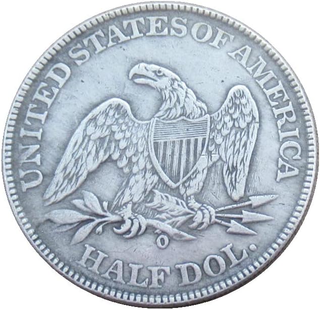 Възпоменателна Монета-Копие на Знамето на САЩ в Полдоллара 1849 г. с Посеребренным покритие