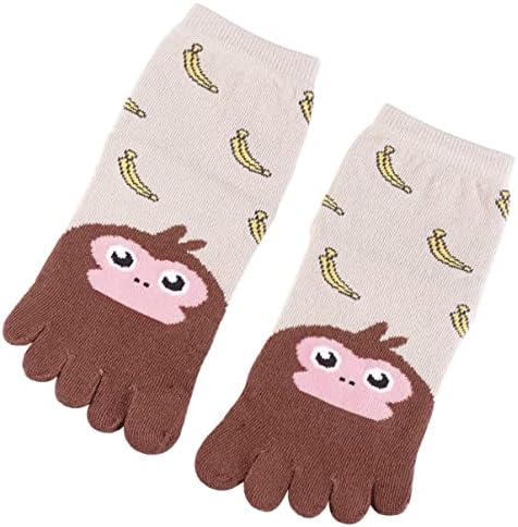 GALPADA / 3 Чифта Детски памучни чорапи с пет чорапи за момчета и момичета, детски чорапи Four Seasons, с Анимационни бродерия във