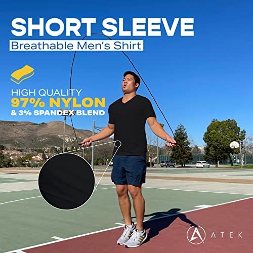 Мъжки охлаждащи ризи ATEK с подплата | Влагоотталкивающие, Защитени От пот, Дишаща Тениска с V-образно деколте, Дълги