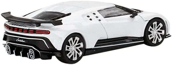 Миниатюрни модели на Bugatti Centodieci в реален размер, Бял с Черни Акценти, Лимитированная Серия, 1/64 Модел Автомобил, Направен