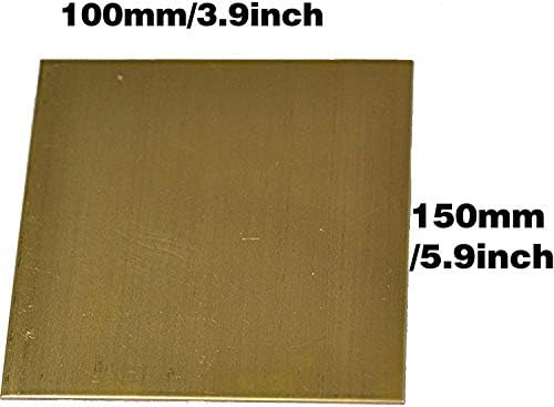 NIANXINN Метална тонколистовая фолио Плоча от чиста мед Метални листа фолио Плоча 4 мм x 100 X 150 мм Вырезанная медни метална плоча