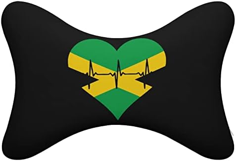 Любовта Ямайка Сърцебиене Колата Възглавница За Шията Мека Облегалка на Автомобила Възглавницата За Релакс на Врата Възглавница
