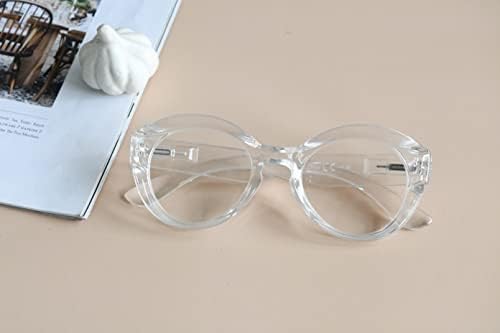 Eyekepper Кръгли Очила За четене Стилни Дамски слънчеви Очила за четене В Голяма Рамка - Прозрачни +2.50