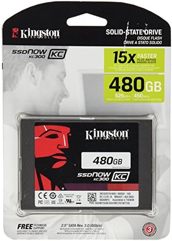 Kingston Digital 240 GB SSDNow KC300 SATA 3 2,5-Инчов твърд диск с адаптер SKC300S37A/240G