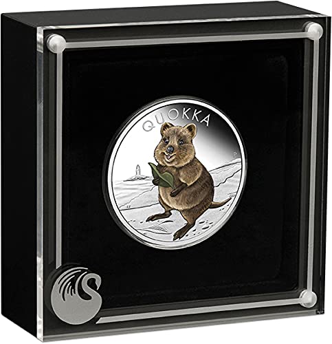 2021 DE Модерна Възпоменателна сребърна монета PowerCoin Quokka с тегло 1 унция номинална стойност от 1 долар на Австралия 2021