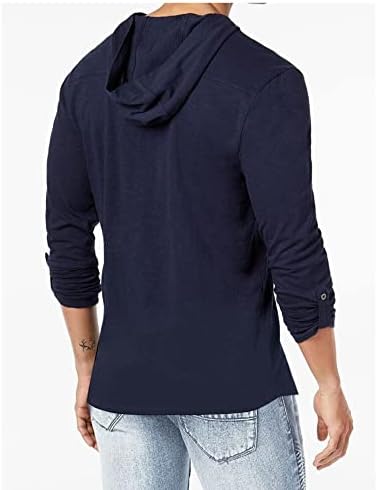 Yuccalley/ Мъжки Модни Блузи, тениски с дълъг ръкав, Блузи с качулка, Всекидневни Пуловер