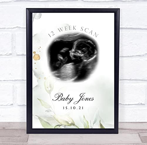 Акварелни листа, сканирани изображение на бременността, снимки, спомен, печат