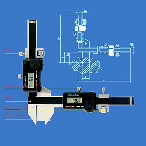 UXZDX M1-M25 0,01 мм Цифров Штангенциркуль на Дебелината на Зъба на Колелото Инструмент за Измерване Точност Штангенциркуль Назъбено