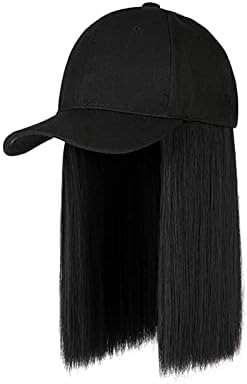 Дамски шапки с козирка, закрепени към косата, бейзболна шапка, дълга права коса, шапка за коса, регулируема перука, футболна хижа