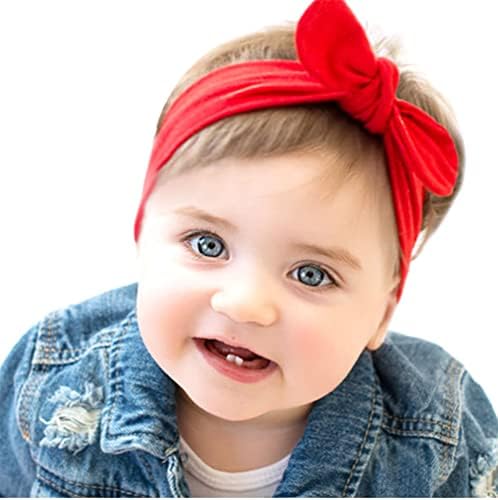 Kewl / модни детски превръзка на главата с лък за деца, тюрбан, превръзка на главата със заек, прическа (червен)