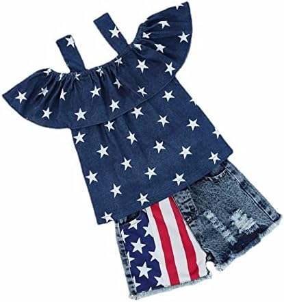Облекло Бебешки дрехи напредване на възрастта, на 3 месеца, за да отговарят на Деня на независимостта на Европа и Съединените Щати, Години (Синьо-1, 1-2 г.)