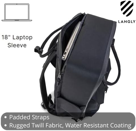 Раница за фотоапарат Langly Sierra: Модерен и удобен за пътуване раница за фотография, съвместим с 18-инчов лаптоп, така и с аксесоари