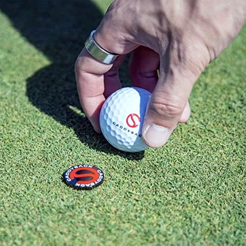 На притежателя и опаковка топки за голф CADDYSACK с кърпа за голф, 2 Топки за голф, маркер за топки за голф, карабинер, подарък