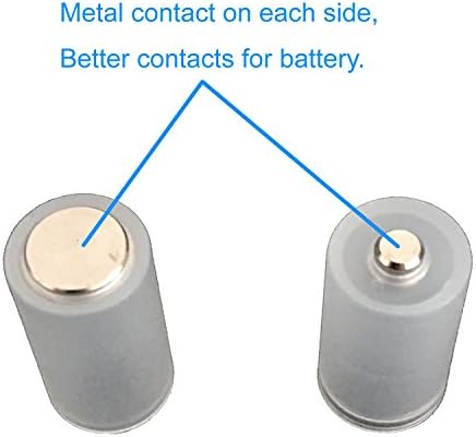 Адаптер преобразувател WAYLLSHINE за батерии тип AAA с метални контакти на дъното (прозрачен цвят, опаковка от 16 броя)